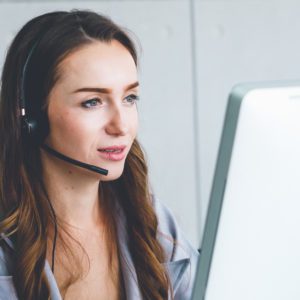 Business,People,Wearing,Headset,Working,In,Office,To,Support,Remote